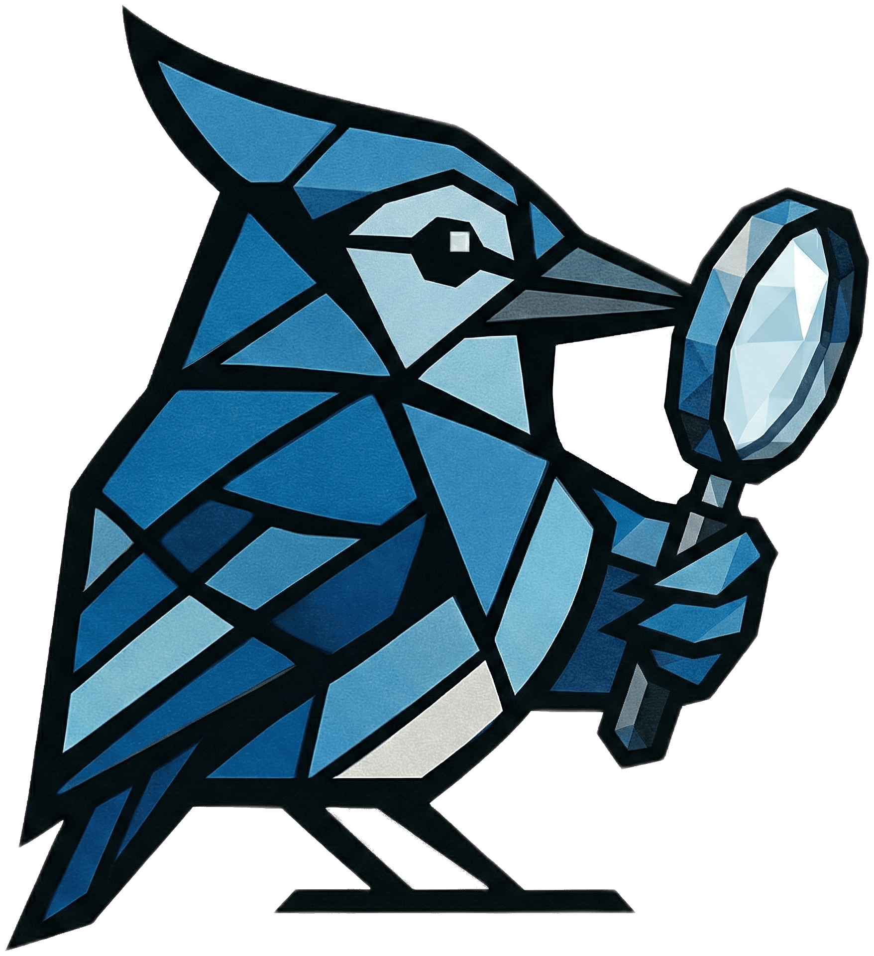 AssetJay mascot with a magnifying glass comparing asset management tools