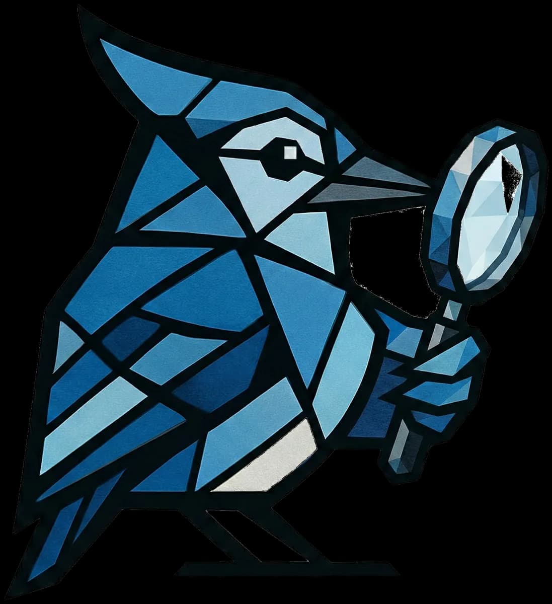 AssetJay mascot with a magnifying glass comparing asset management tools