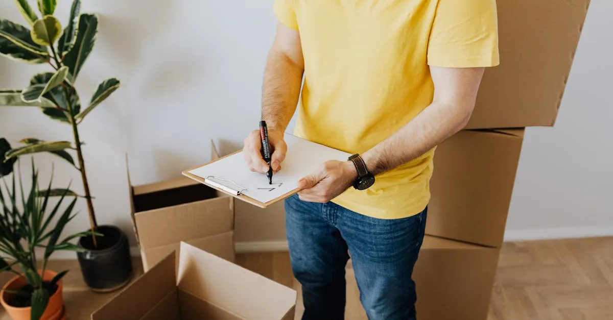 Person auditing equipment with a checklist in an office